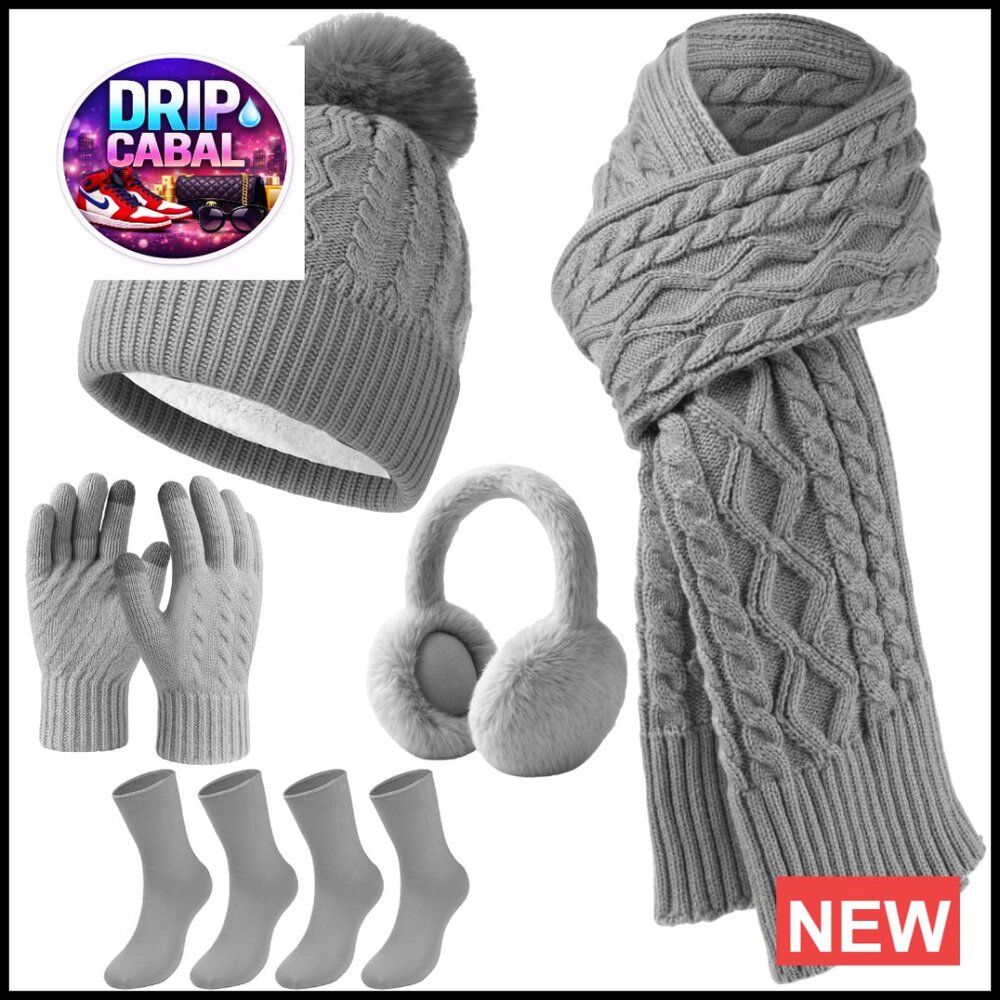 Winter Accessory Set Touchscreen Gloves Scarf Hat… - image 1